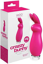 VeDO Crazzy Bunny Vibrator Bullet, Rechargeable Clitoral Adult Sex Toy, Clitoris Stimulator Vibe for Women (Pink)
