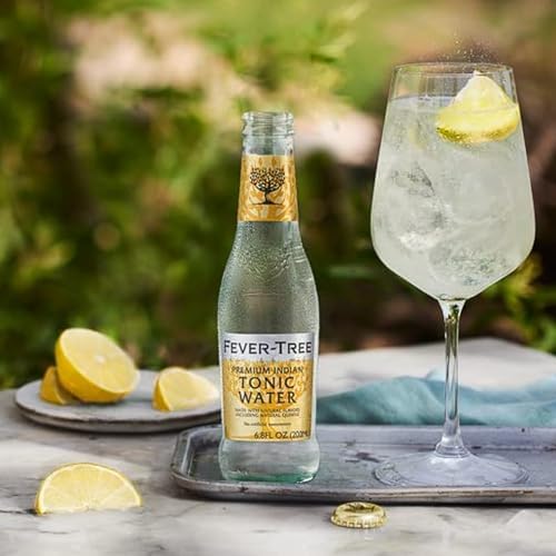 Fever Tree Premium Indian Tonic Water - Premium Quality Mixer and Soda - Refreshing Beverage for Cocktails & Mocktails 200ml Bottle