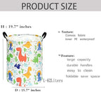 KUNRO Round Laundry Gift Basket Storage Hamper, Clothes Storage Organizer Bins, Shelf Basket with Handles for Room Decor