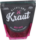 Cleveland Kraut, Naturally Fermented Beet Red Sauerkraut with Live and Raw Probiotics, 16 oz. pouch (Pack of 6)