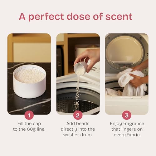 QLEAN Laundry Scent Booster Sweet Summer – Plant-Based In-Wash Fragrance Beads, Long-Lasting Clean Scent, Biodegradable Hypoallergenic Booster Beads for Sensitive Skin, HE Compatible