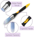 Bates- Trim Paint Brush Set, 0.45 Inch, 2 Pack, Ergonomic Non-Slip Handle, Synthetic Bristles, Trim Brushes for Painting