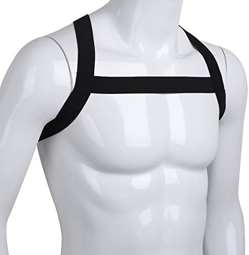 ACSUSS Men's Criss-Cross Elastic Nylon Double Shoulder Chest Muscle Support Brace