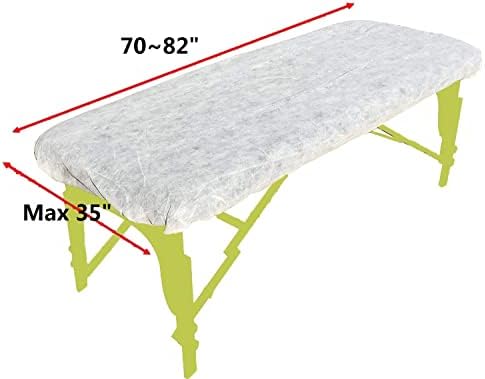 ZMDREAM Disposable Fitted Massage Table Sheets Bed Covers for Massage Beauty Tatoo 82 x 35 inches White/20