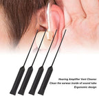 Open Fit Hearing Aid Tube Cleaning Tool Earpiece Earmold Hearing Aid Vent Cleaner Portable Hearing Amplifier Sound Tube Wire Cleaner (20pcs)