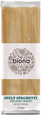 Biona Organic - Spelt Pasta White - Spaghetti - 500g (Pack of 5)