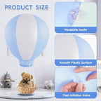 3FT Hot Air Balloon Decorations, Hot Air Balloon with Air Pump for Girls Boys Baby, Birthday Wedding Exhibitions, Blue