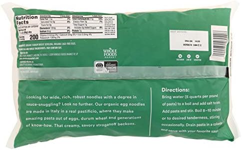 365 by Whole Foods Market, Organic Extra Wide Egg Noodles, 16 Ounce (Pack of 2)
