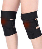 1Pair Self Heating Knee Brace Sleeve, Adjustable Tourmaline Magnetic Therapy Knee Pad Support with Open Patella Stabilizer