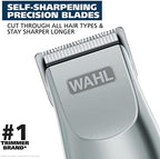 Wahl Groomsman Battery Operated Facial Hair Trimmer for Beard & Mustache Trimming Including Light Detailing and Body Grooming – Model 9906-717V