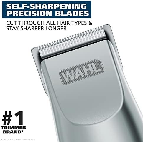 Wahl Groomsman Battery Operated Facial Hair Trimmer for Beard & Mustache Trimming Including Light Detailing and Body Grooming – Model 9906-717V