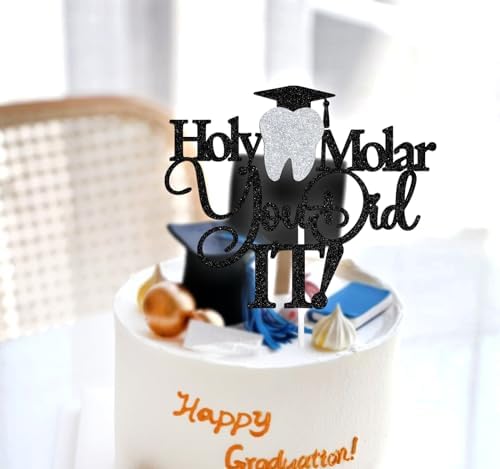 Holy Molar You Did It Cake Topper,Congrats Dentist/Future Doctor, Class of 2026 Medical School College Graduation Party Decorations Supplies