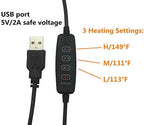 USB Electric Blanket, Heated Shawl Throws 5V/2A-3 Heating Levels & 3 Hours Auto Off Scarf Neck Shoulder Blanket (Grey)