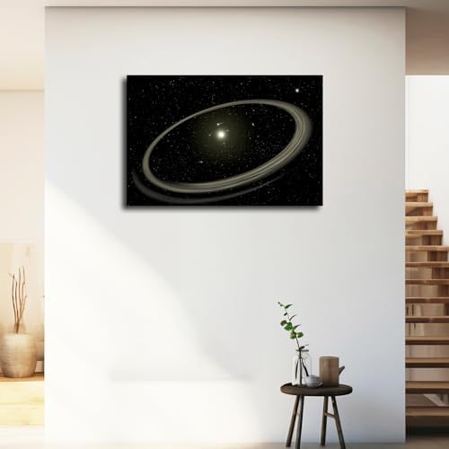 Generic Universe Space,Concept Planetary System Poster Canvas Wall Art Living Room Wall Art Bedroom Wall Decor Printins Modern Art (8x12inch-No Framed), white