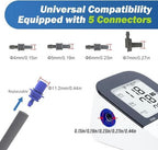 Medium Easy Wrap Blood Pressure Cuff for Thin and Small Arm,Compatible with Omron 8.7~12.6 Inches (22~32) CM Adult BP Replacement Cuff, Adult Cuff Only -5 Connectors (Medium+ 5 Connectors)