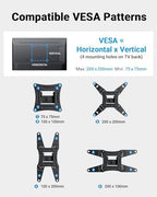 Pipishell Full Motion TV Wall Mount for Echo Show 21/15 and 13-43 Inch Flat Curved Screen TVs & Monitors, Max VESA 200x200mm up to 44lbs, TV Mount Wall Bracket with Rotation Swivel Tilt Extension