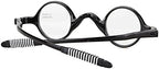 Agstum TR90 Small round eyeglasses retro Reading Glasses Readers 32-30-135 (+2.00, Shiny black)