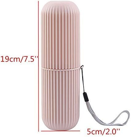 4 Pcs Travel Toothbrush Case Portable Toothbrush Storage Box Toothbrush Travel Containers Wash Cup Holder Organizer for Trips and Daily Use (Green, Grey,Pink,White)