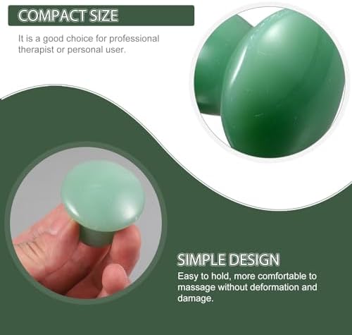 FOMIYES Jade Massager: Mushroom Gua Sha - 2Pcs Green Jade Quartz Mushroom Face Massage Rollers Stones Scraping Massage Tool for Men Women, Massager for Face, Eyes, Relieve Fine Lines and Wrinkles