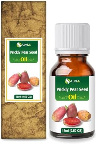 Salvia Prickly Pear Seed (Opuntia Ficus-Indica) Essential Oil 100% Pure, Undiluted and Organic - Natural, Premium Aromatherapy Oil - Therapeutic Grade - 15 ML with Dropper