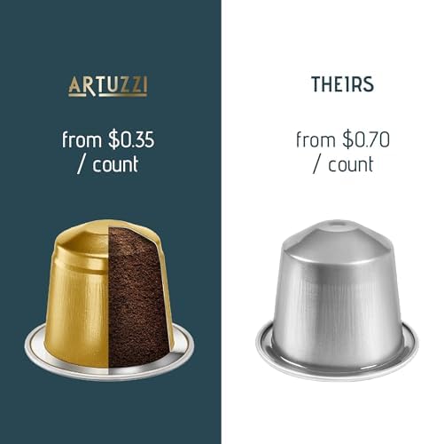 Artuzzi 120ct Decaf Espresso Pods For Nespresso Compatible Capsules Machines | Aluminum Coffee Capsules I Recyclable I 100% Arabica I Italian Roast