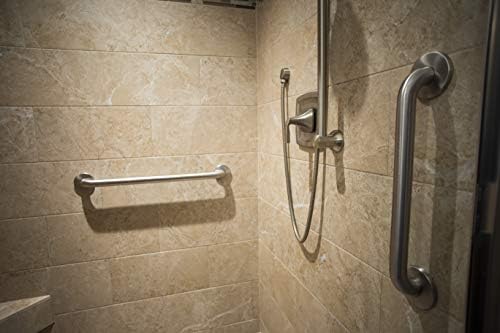 Design House Commercial Safety Grab Bar for Bathtubs and Showers - 24-inch Polished Stainless Steel Handicap Grab Bar, Design House 514067