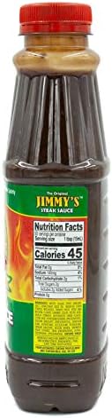 Jimmy’s Steak Sauce, Versatile Cooking & Grill Sauce, Meat Marinade, BBQ Sauce, Dipping Sauce & More (25oz 5 Pack) – Tomato Based w/ Worcester Sauce & Secret Spices No MSG, Kosher, Halal Sauce