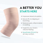 KEKING Orthopedic Brace for Tendinitis, Arthritis, ACL, MCL, Injury Recovery, Meniscus Tear, Knee Pain, Aching Knees, Patellar Tendonitis and Arthritis, Knee Compression Sleeves 2 Pack, Beige XXL