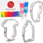 Baby Shower Cookie Cutters with Food Coloring Gel, Made in USA by Ann Clark