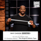 Hampton Adams | As Seen on Shark Tank | Original Athletic Sports Tape (3-Pack) | 45ft Rolls | Very Strong Easy Tear NO Sticky Residue | Best Tape for Athlete & Trainers | Fingers Ankles Wrist