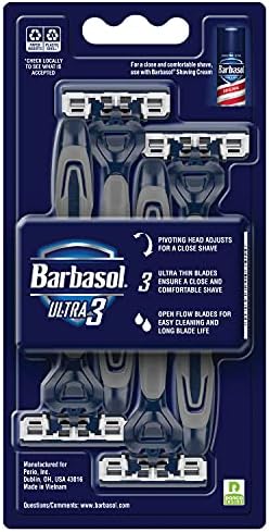 Barbasol Ultra 3 Premium Disposable Razor Value Pack Bundle (3 Packs/12 Total Razors)
