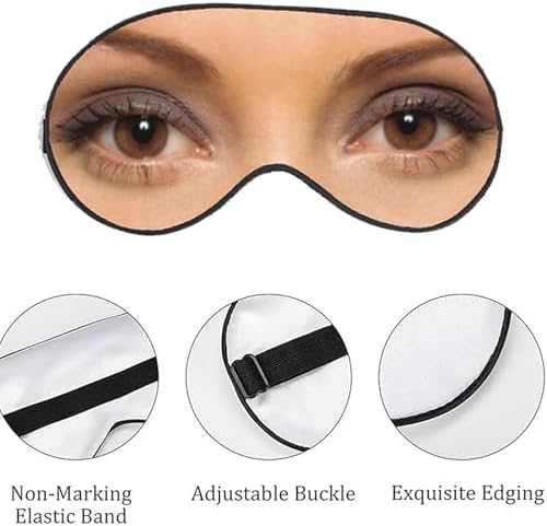 Personalized Eye Mask for Sleeping Customized Sleeping Masks with Adjustable Strap Customized Blackout Eye Cover Add Your Photo Text Logo for Men Women Home Travel Offices