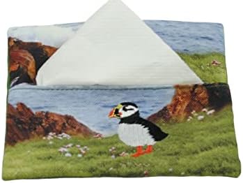 Justina Claire Pocket Tissue Holder in a Puffin Design