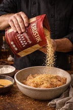 Krustik Sourdough Original Bread Crumbs - Breadcrumbs 11.4 Oz Bag Breading for Baking, Seasoning, Chicken, Fish, Soup, Salad, Stuffing, Meatloaf