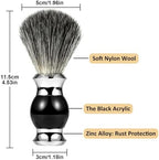 Men's Luxury Shaving Brush - GRUTTI Shave Brush for Wet Shave Using Shaving Cream & Soap，Professional, Fast - Lathering, No - Shedding, Synthetic Bristles - for Men Gift