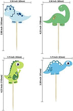 Gyufise 24Pcs Dinosaur Cupcake Toppers Assembled Baby Dinosaur Cupcake Picks for Dino Theme Baby Shower Kids Birthday Party Cake Decorations Supplies