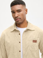 Comdecevis Mens Corduroy Shirts Jacket Button Down Long Sleeve Work Shirts Shackets with Pocket