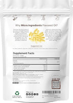 Flaxseed Oil 1,400mg, 300 Liquid Softgels | Flaxseed Oil Supplement with Omega 3, 6, & 9 Fatty Acids + DHA & Alpha Linolenic Acid (ALA) | Fish Free Omega Source | Non-GMO