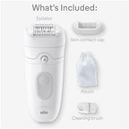Braun Epilator Silk-épil 5, Hair Removal Device, Women Shaver & Trimmer, Wet and Dry, Includes Skin Contact Cap, SE5-011, Grey