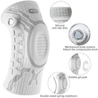 Kuangmi Smart Knee Brace with Adjustable Compression Knob, Micro-Adjustable Support for Perfect Fit, Pain Relief from Arthritis, Meniscus Tear, 2 Pack, W-L