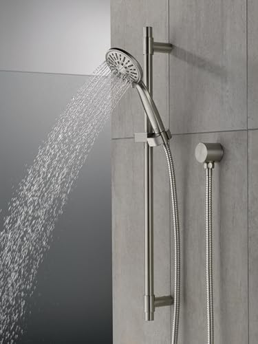 Delta Faucet Slide Bar Hand Held Shower with Hose, Brushed Nickel Handheld Shower Head, Slide Bar Hand Shower, Handheld Shower, Detachable Shower Head, Stainless 51361-SS