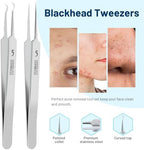 WSYUB Blackhead Remover Tweezers,Ingrown Hair Tweezers, Precision Blackhead Pimple Extractor, Cell Clips Tweezers, Tweezers for Women Facial Hair