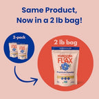 Premium Flaxseed Powder (NEW LOOK!) | Manitoba Flax by Manitoba Milling Co.| 2 lb. bag | 3000 mg Omega-3, Fiber, Plant Protein | Vegan, Non-GMO, Gluten Free