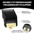8 Pack Premium Clipper Guards Fit for BaBylissPRO Barberology FX870, FX890, FX825, and FX673 Clippers, Replacement Guards with Metal Clip - From 1/16-3/4 inch Snap on Comb Set for Babyliss Clippers