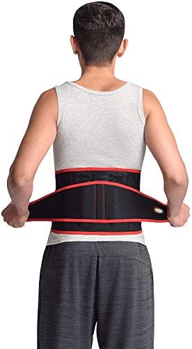 MAXAR Airprene Sports Back Brace W/ Powerful 18 Magnets, Warm & Breathable, Six Spring Metal Stays, Prevent Back Injuries, Support Belt for Lumbosacral, Heavy Lifting & Lower Back Pain, BMS-512 M, Black