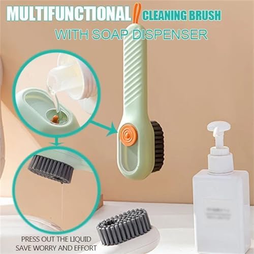 Generic 2 in 1 Multifunction Cleaning Brush, 2 in 1 Multifunction Cleaning Brush with Soap Dispenser, 2024 New Beyond Draw 2 in 1 Multifunction Cleaning Brush (White*2+Green*2)