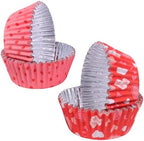 PME Valentines Foil-lined Cupcake Cases, Valentine's Day (Pack of 60)