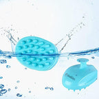 Scalp Massager Shampoo Brush, Hair Scalp Scrubber Shower Hair Brush Head Massager for Stress Relax Hair Growth, Dandruff Brush Scalp Exfoliator for Women Men Kids Pets, Blue