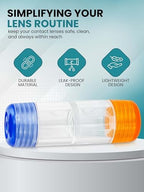 Premium Contact Lens Cases for Hard Lenses/RGP Lenses - 2 Pcs by Sports World Vision