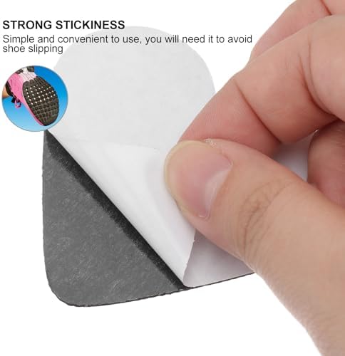 SECFOU Non-Slip High-Heel Sole Pads, Anti-Wearing Rubber Shoe Bottom Stickers, 4 Pairs Heart-Shaped Matte Texture, Noise-reducing Protection for Women’s High Heels